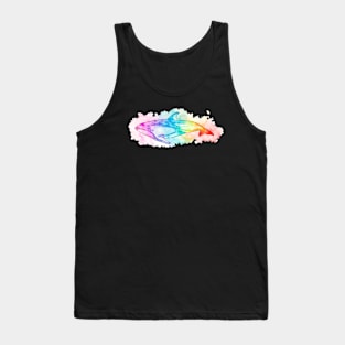 Pacific White Sided Dolphin rainbow watercolour Tank Top